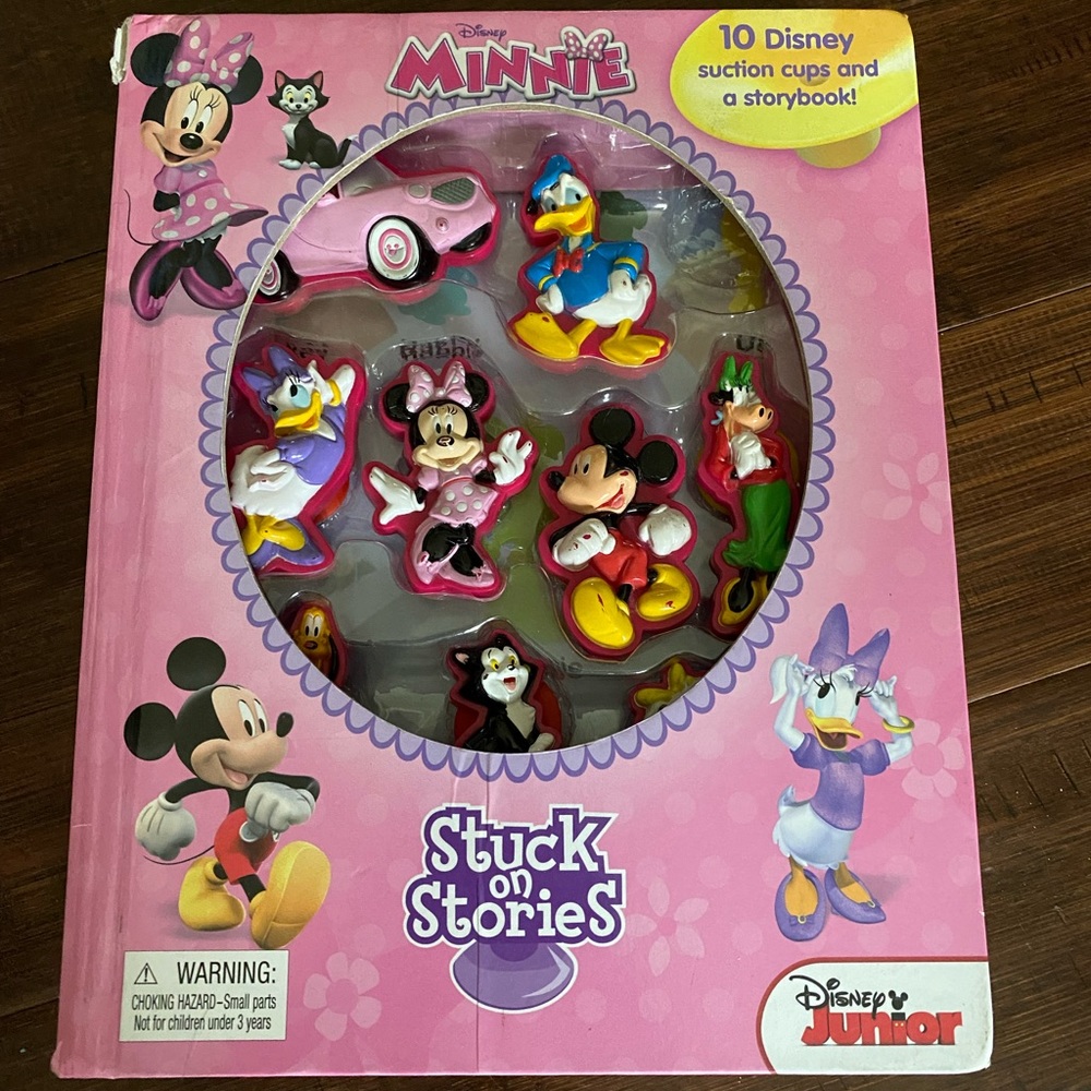 Disney Minnie Stuck on Stories story book and characters